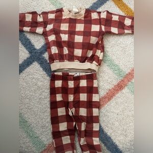 H&M baby Red Buffalo Check Set